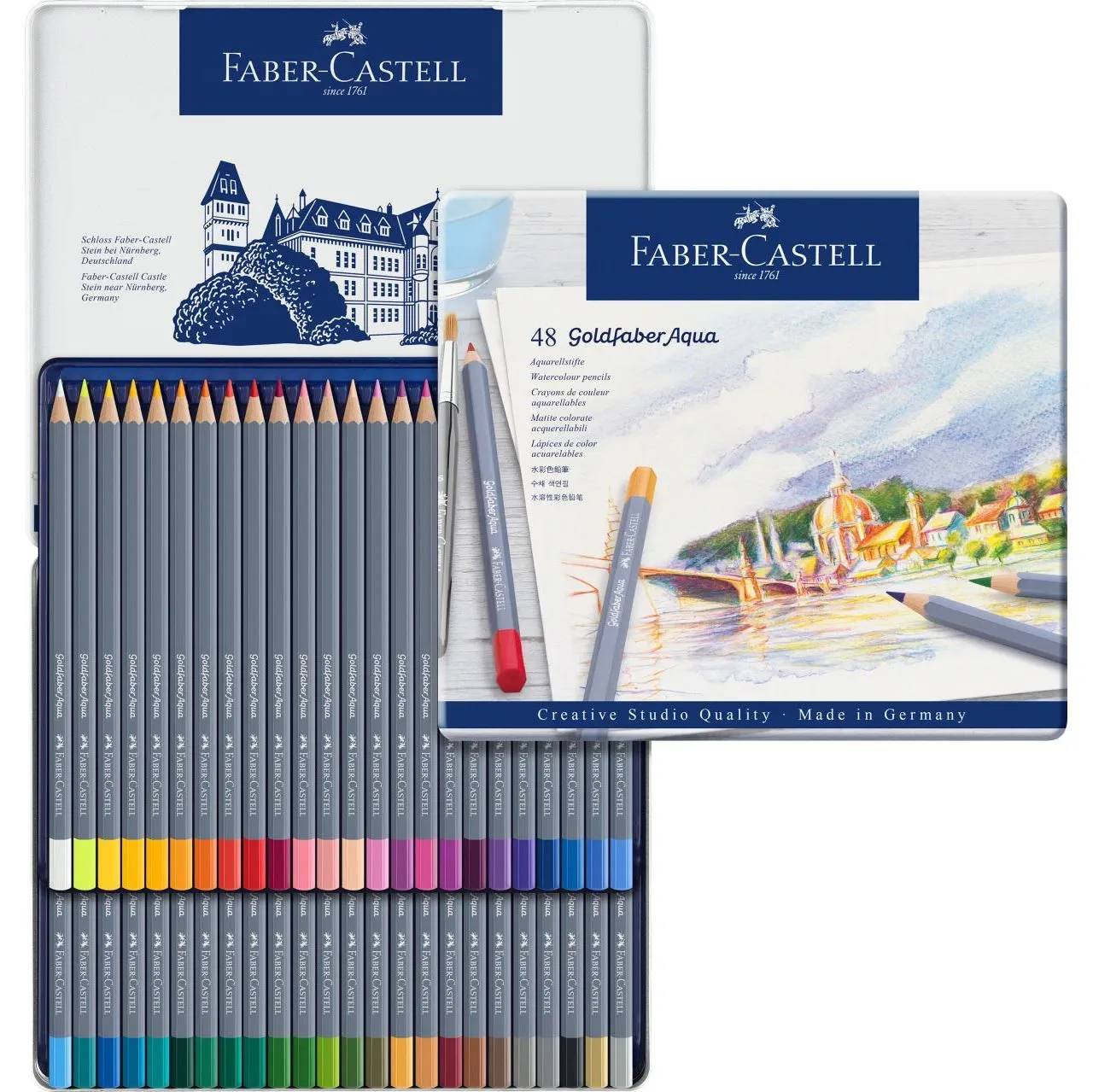 Faber-Castell - Goldfaber Aqua Aquarellstifte - 48er Metalletui