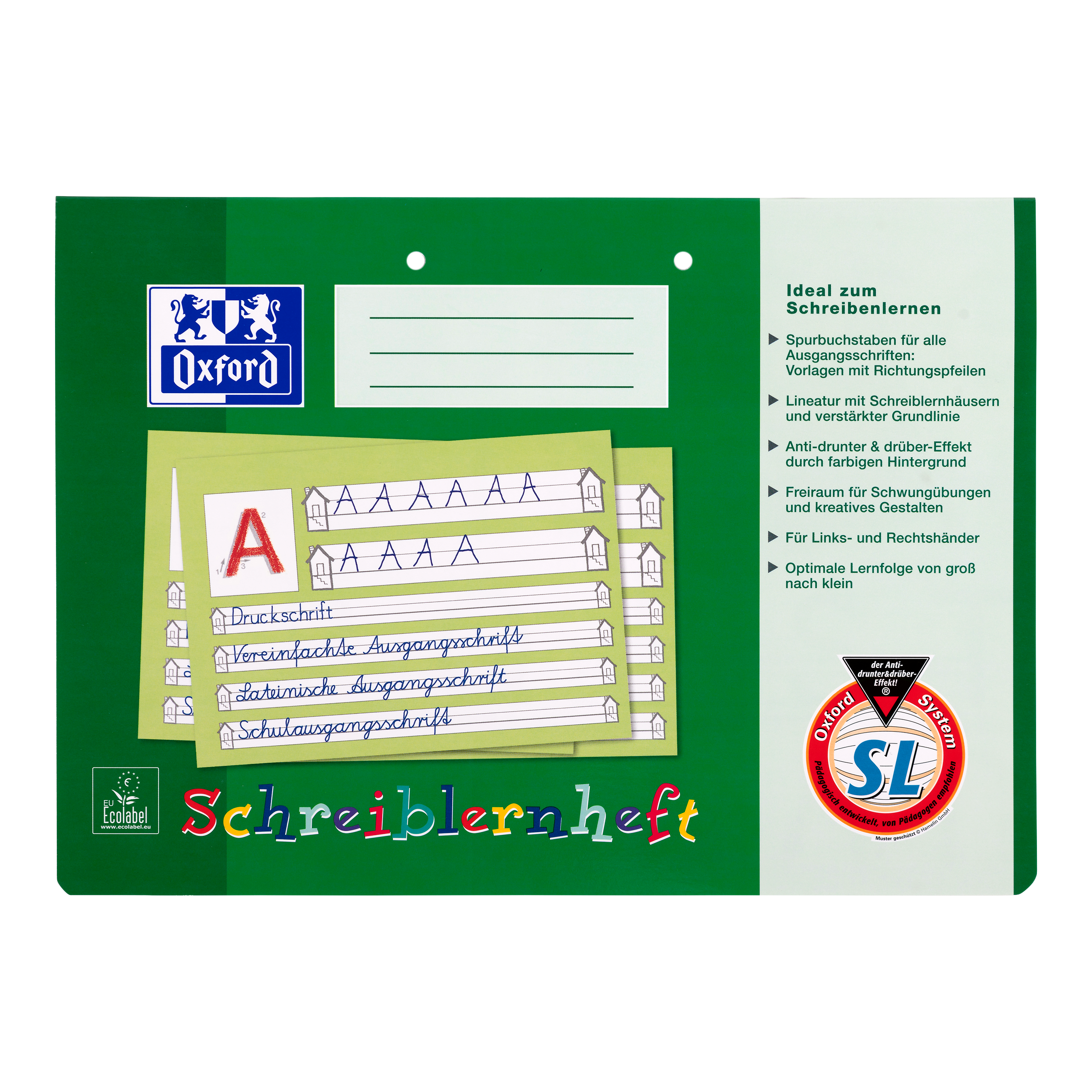 Oxford - Schreiblernheft DIN A4 - Lineatur SL - 16 Blatt