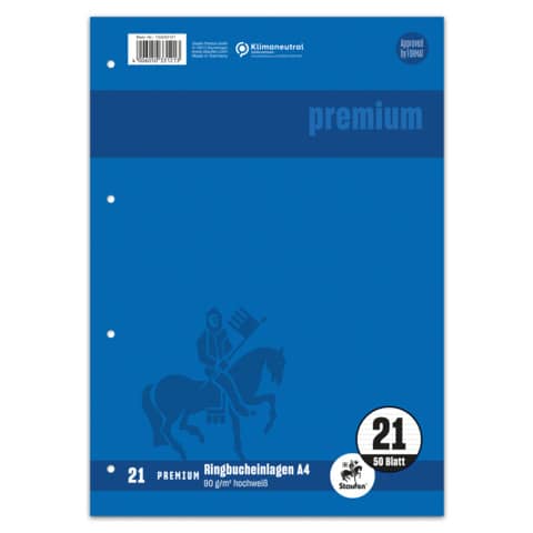 Staufen® - Ringbucheinlage PREMIUM LIN 21 - A4, 90 g/qm, 50 Blatt