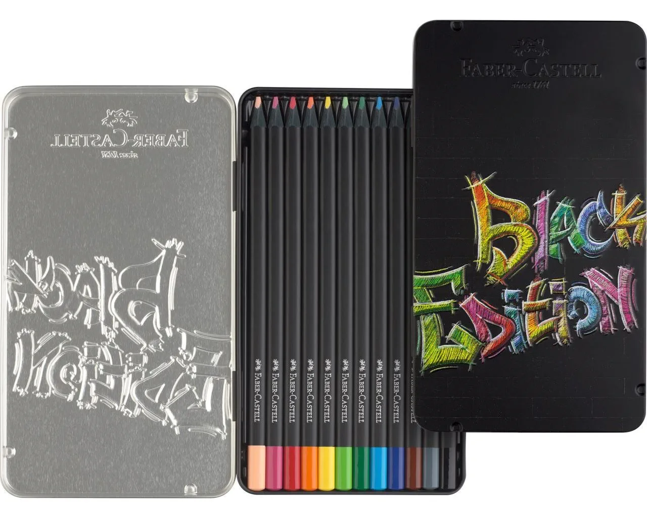 Faber-Castell - Buntstifte Black Edition - 12er Metalletui