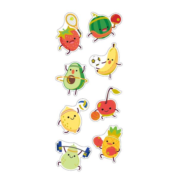 Rössler - Klebesticker - Sportliche Früchte