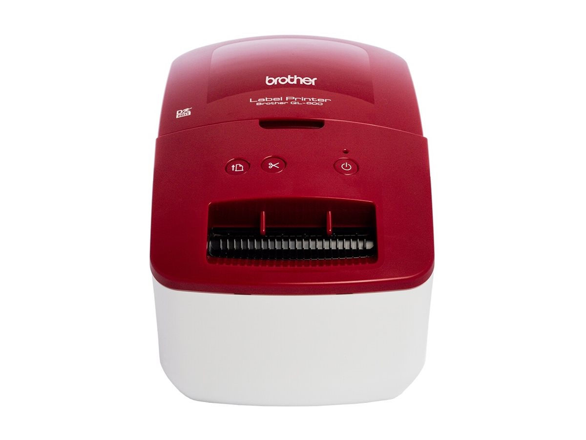Brother - Etikettendrucker - Kompakter Labelprinter - QL600R - Rot, Weiß