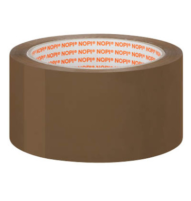 Nopi - Paketklebeband - PP - 66m x 50mm - braun 