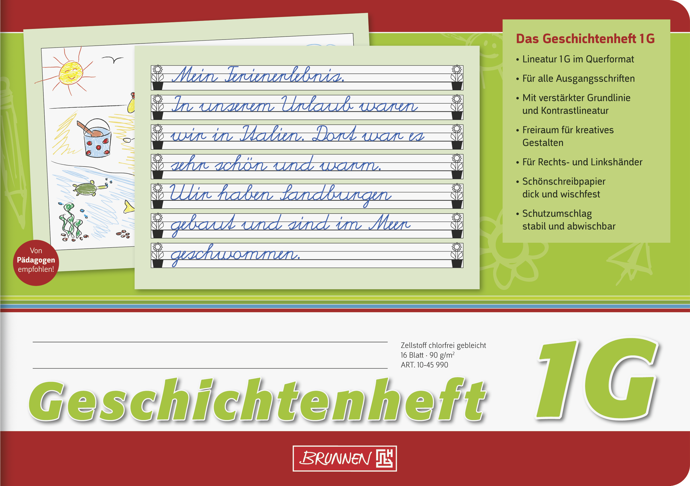 Brunnen -  Geschichtenheft - A5 quer - 16Bl. - Lin. 1G Brunnen