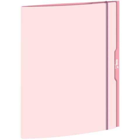 RNK Verlag - Zeichenmappe mild rosé - A4, 3 Klappen mit Gummizug, Karton