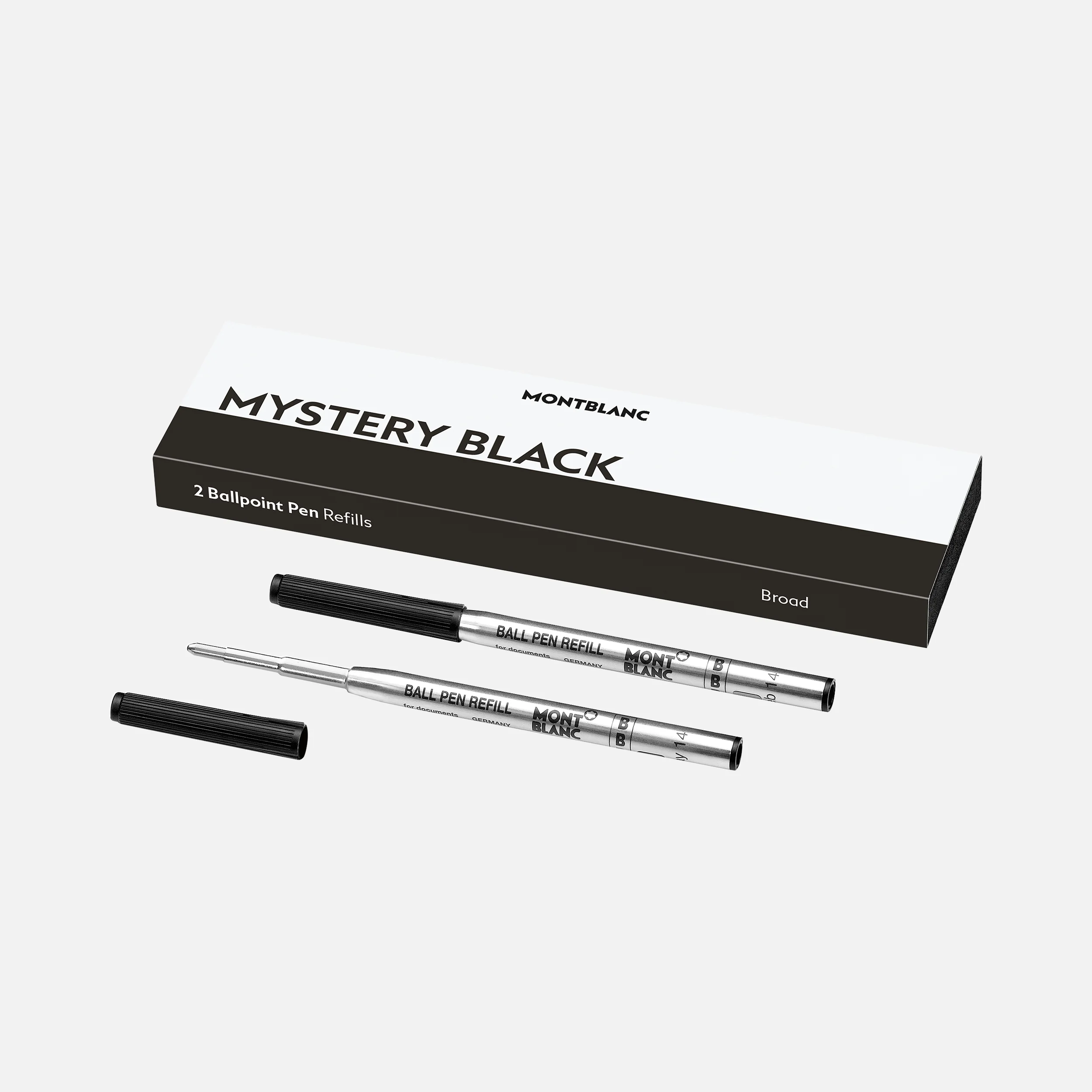Montblanc - 2 Kugelschreiberminen - Breit - Mystery Black