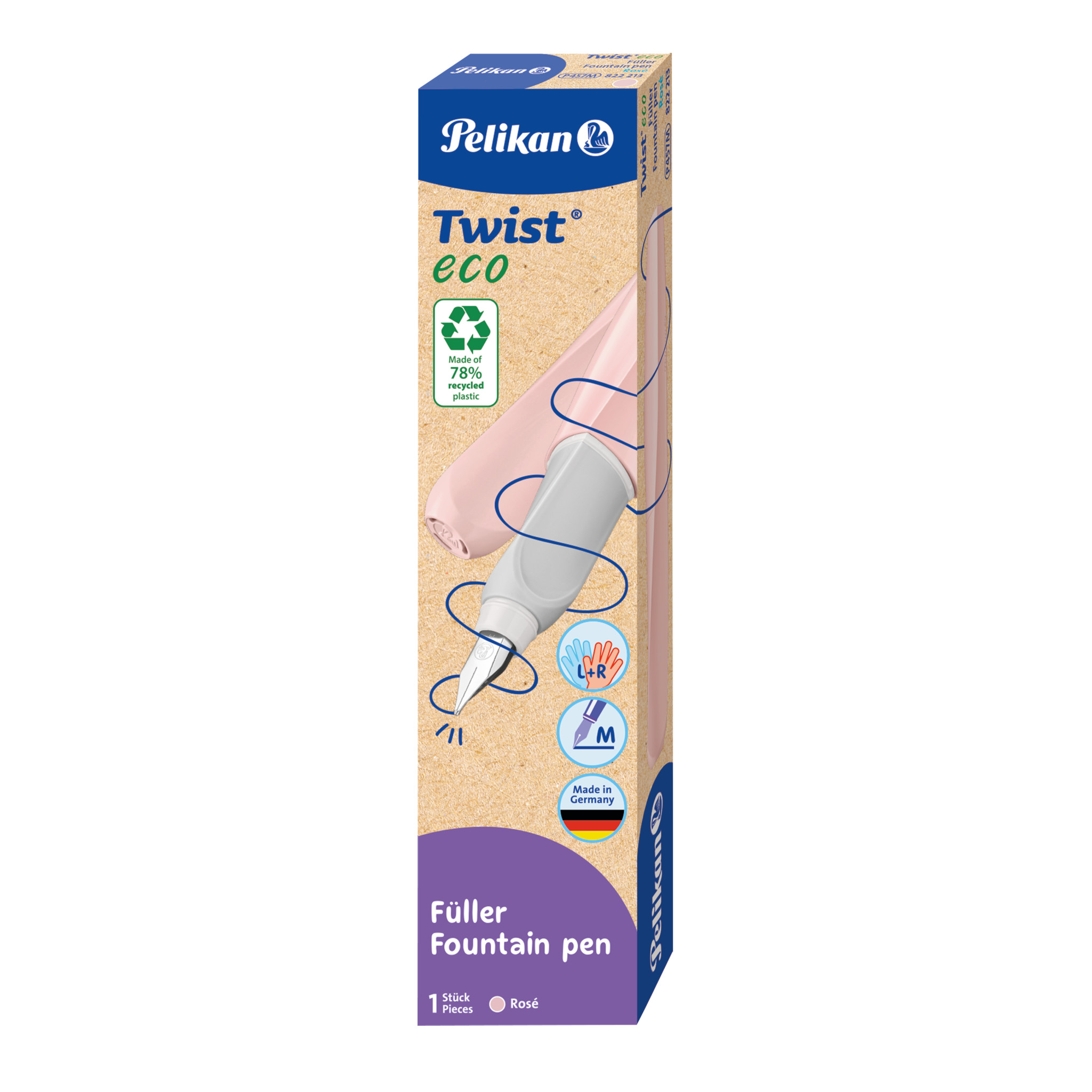 Pelikan - Füller P457 Twist eco - M-Feder inkl. Großraumpatrone