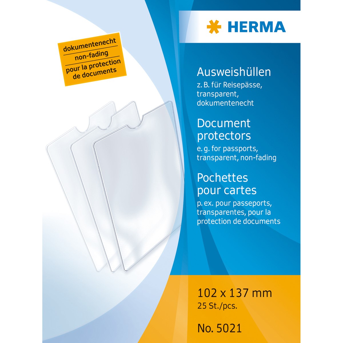 Herma - Ausweishüllen 120 x 137 mm, für Reisepaß, einfach