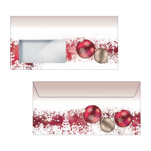 SIGEL - Weihnachts-Umschlag Frozen - DIN lang (110x220 mm), 50 Umschläge