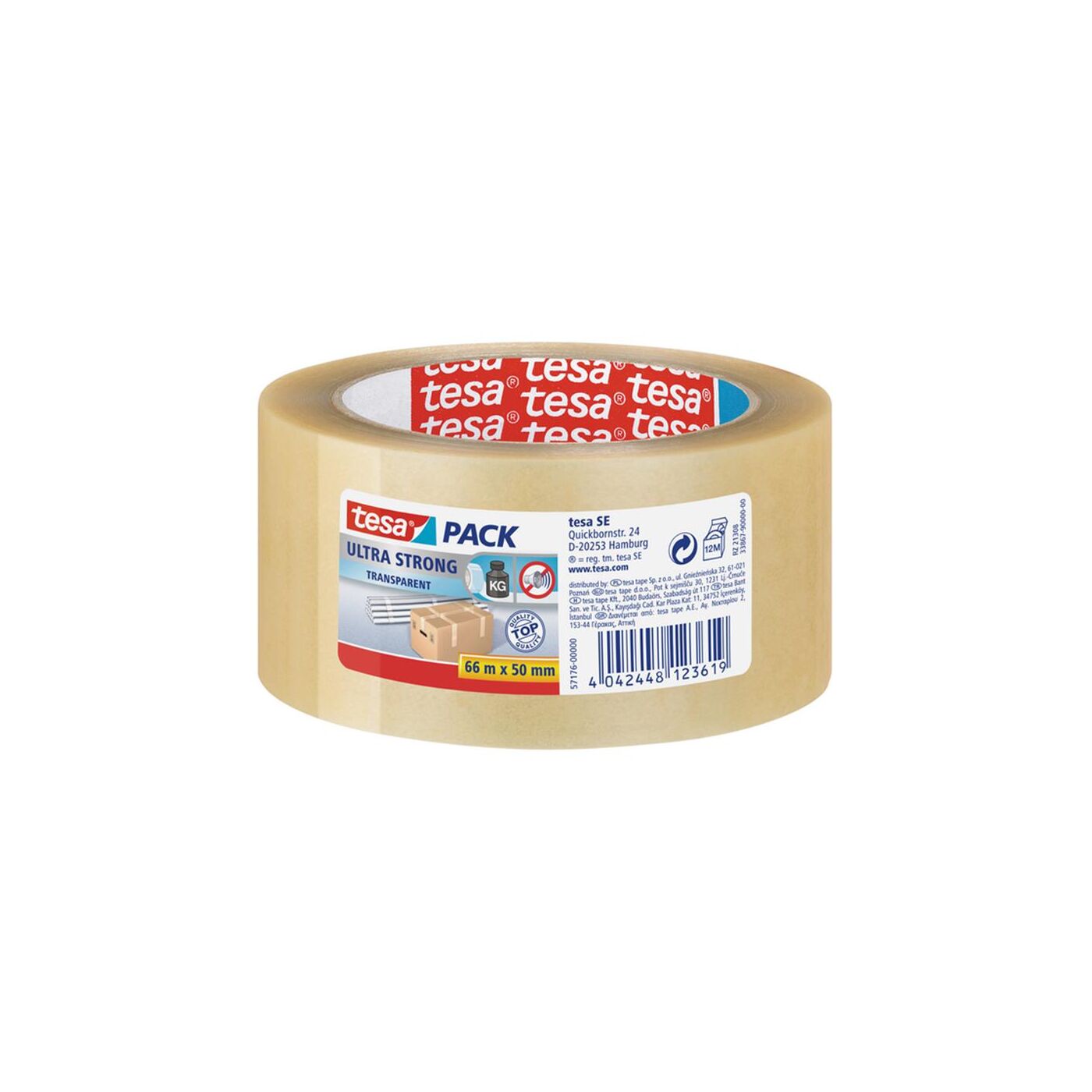 Tesa - Paketklebeband - ultra strong - 66m x 50mm - transparent