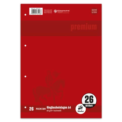 Staufen® - Ringbucheinlage PREMIUM LIN 26 - A4, 90 g/qm, 50 Blatt
