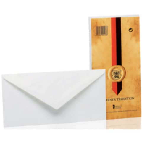 Rössler Papier - Briefhülle Dürener Tradition - DL, 25 Stück, weiß, satiniert