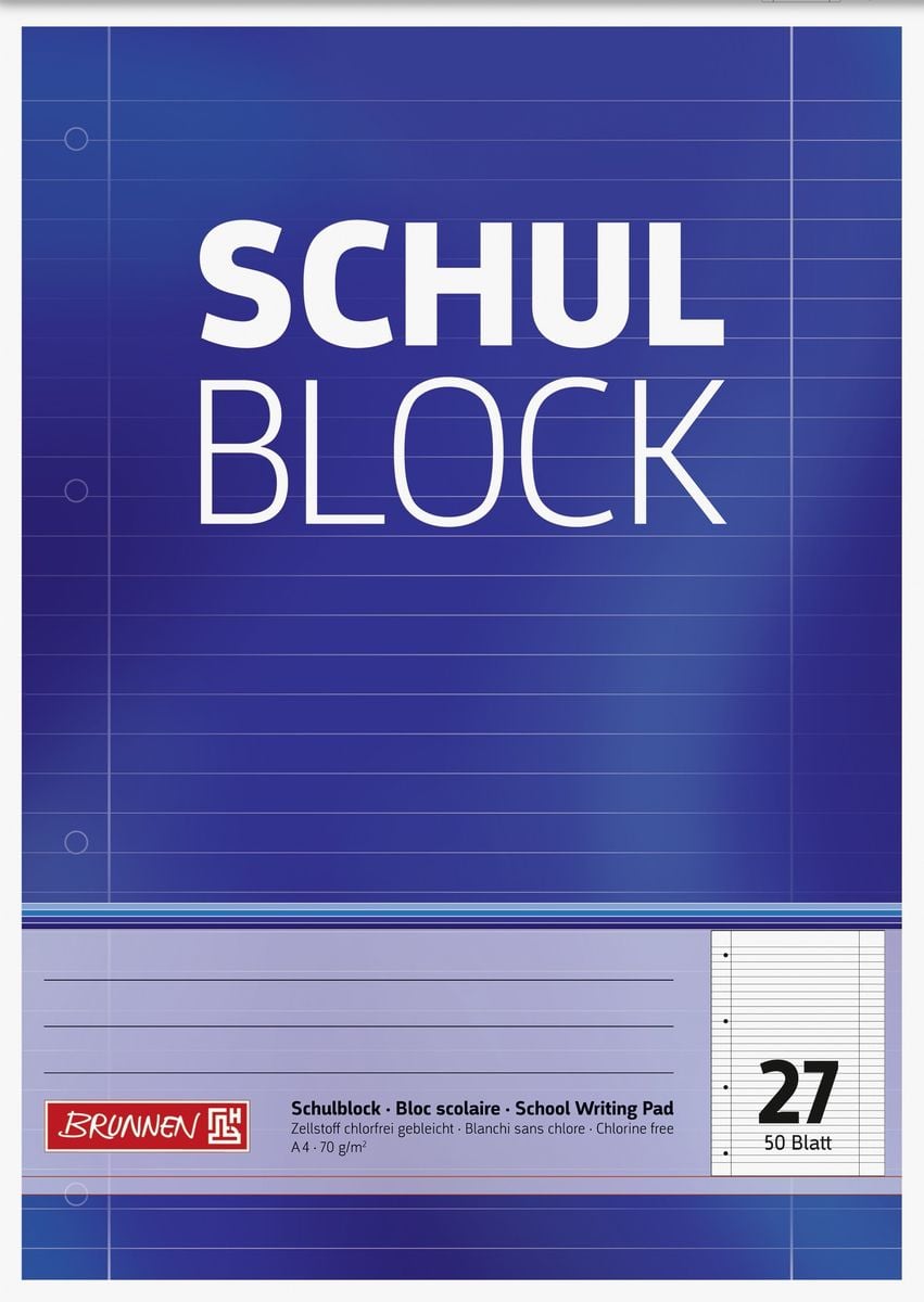 Brunnen - Notizblock A5-liniert/50Bl.