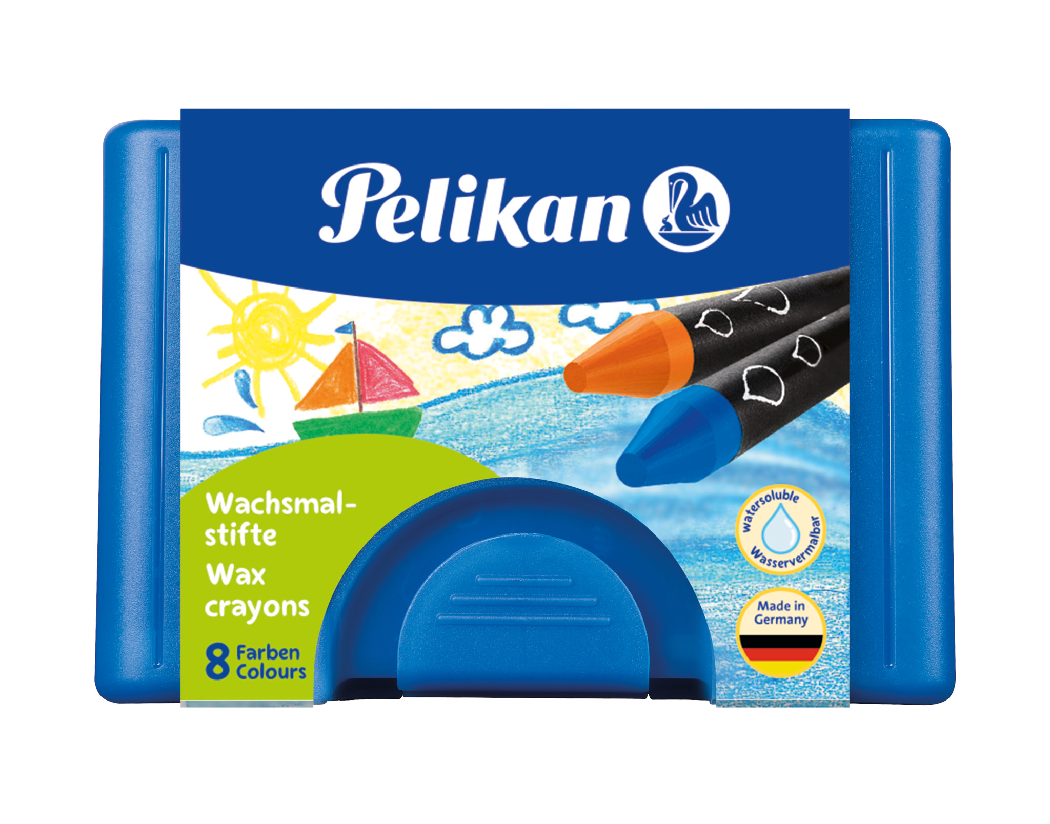 Pelikan - Wachsmalstifte, wasservermalbar - 8er Etui*