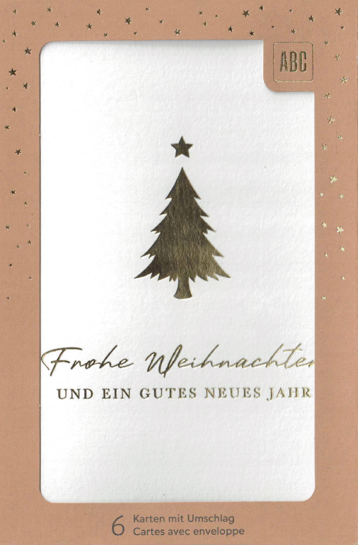 ABC - Weihnachten Glückwunschkarten - 6 Karten DIN B 6