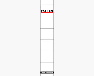 Falken - Ordner-Rückenschild, 30x190mm für 5 cm breite Ordner mit Wechselfenster - Weiß - 10er Pack