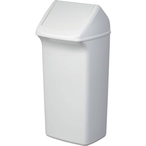 Durable - Abfallbehälter DURABIN FLIP 40 - 40 l, rechteckig, weiß