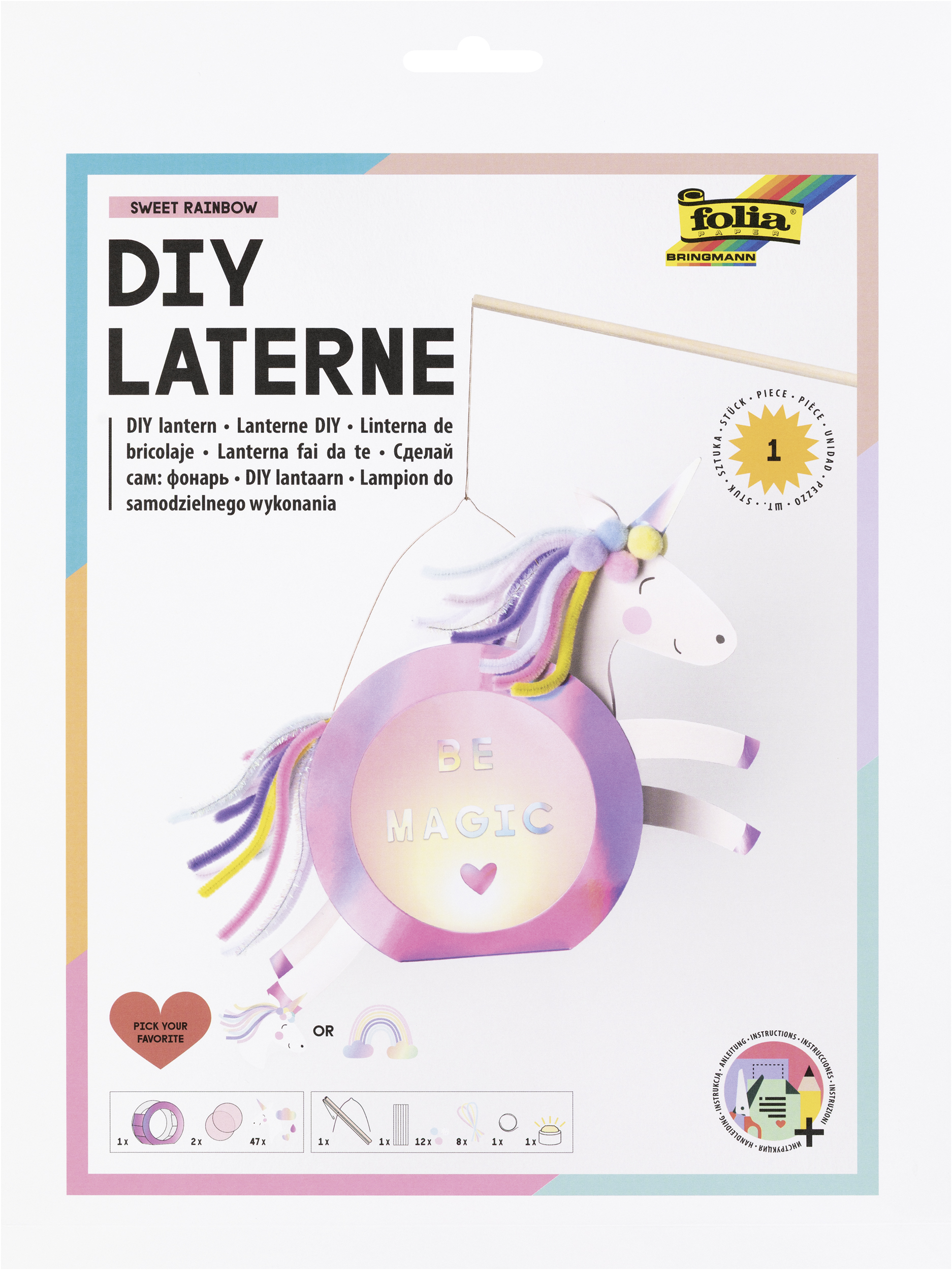 Folia - Laternen Bastelset - Regenbogen