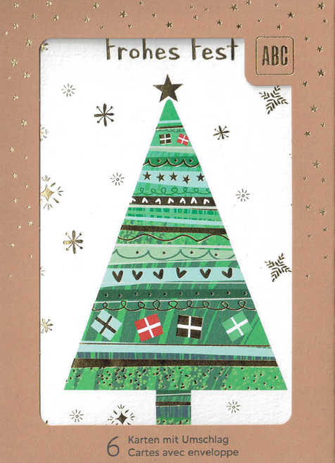 ABC - Glückwunschkarten Set Weihnachten - DIN A 6