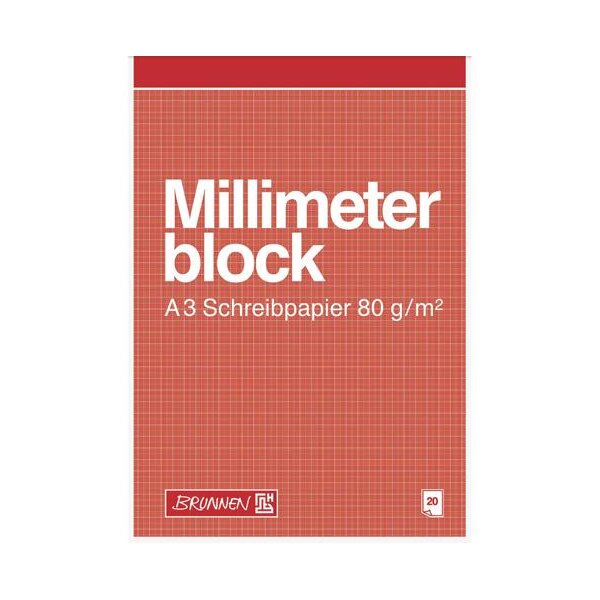 Brunnen -  Millimeterblock  A3 - 20 Blatt