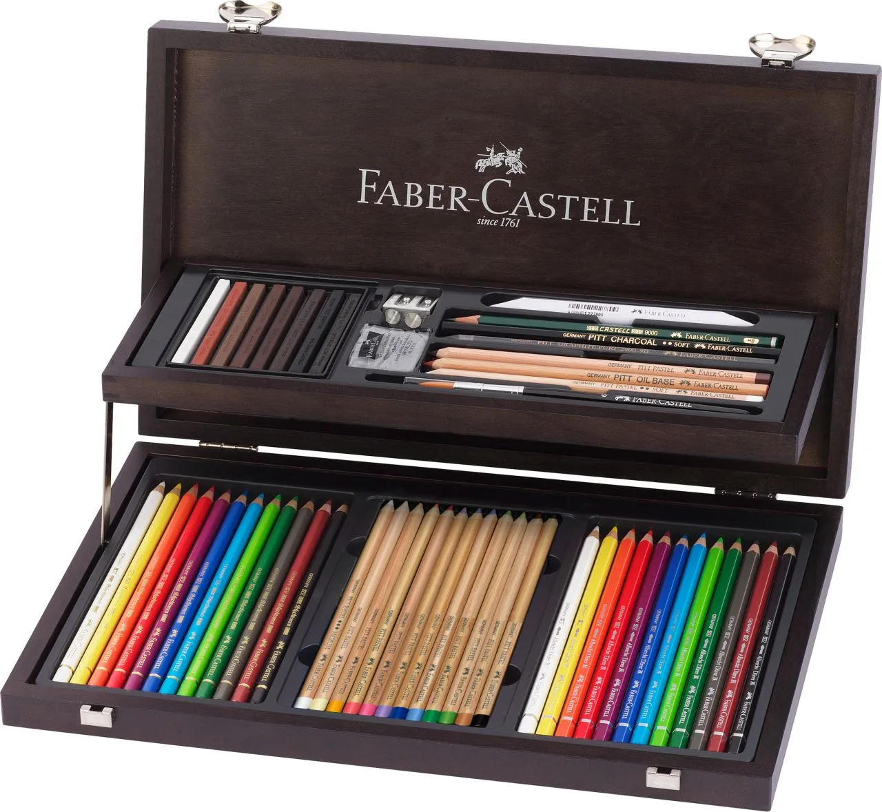 Faber-Castell - Art & Graphic Compendium - 53-teiliger Holzkoffer