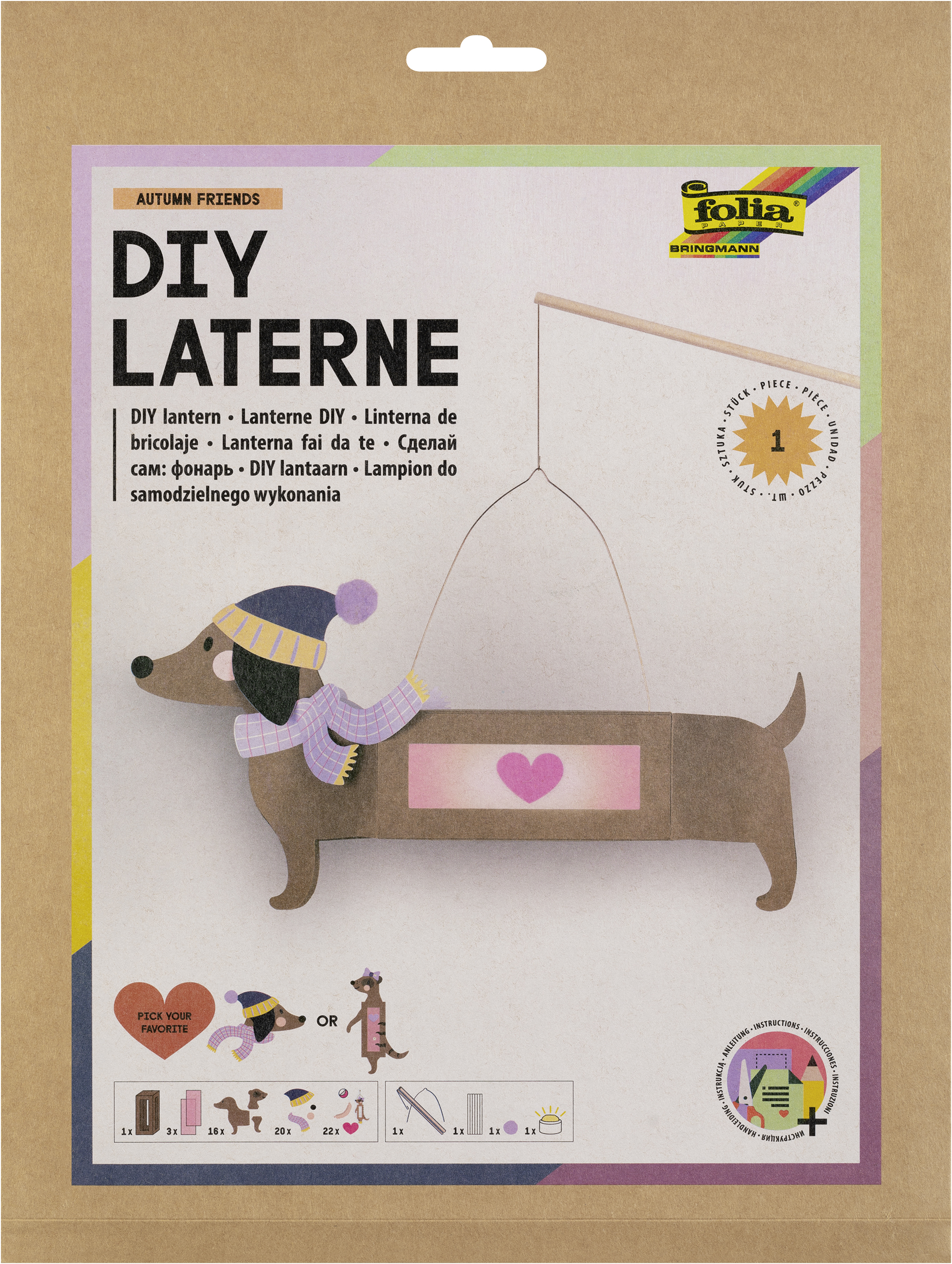Folia - Laternen Bastelset - Herbstfreunde