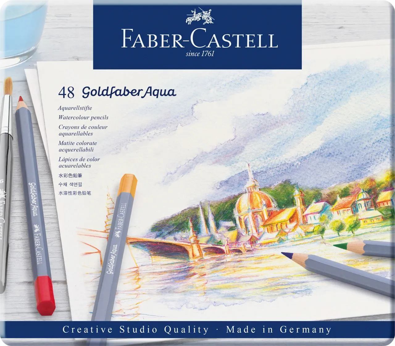 Faber-Castell - Goldfaber Aqua Aquarellstifte - 48er Metalletui