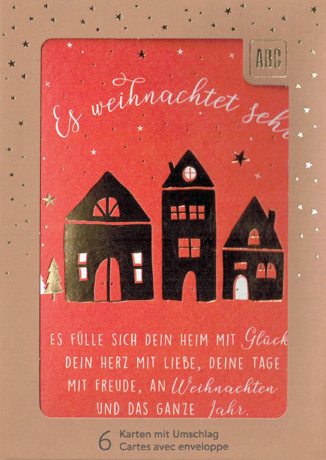 ABC - Glückwunschkarten Set Weihnachten - DIN A 6
