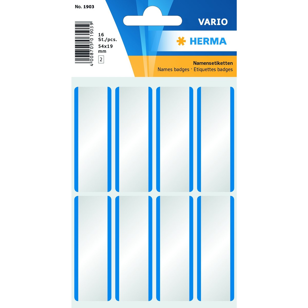 Herma - Namensetiketten selbstklebend - 2 Blatt / 16 Etiketten