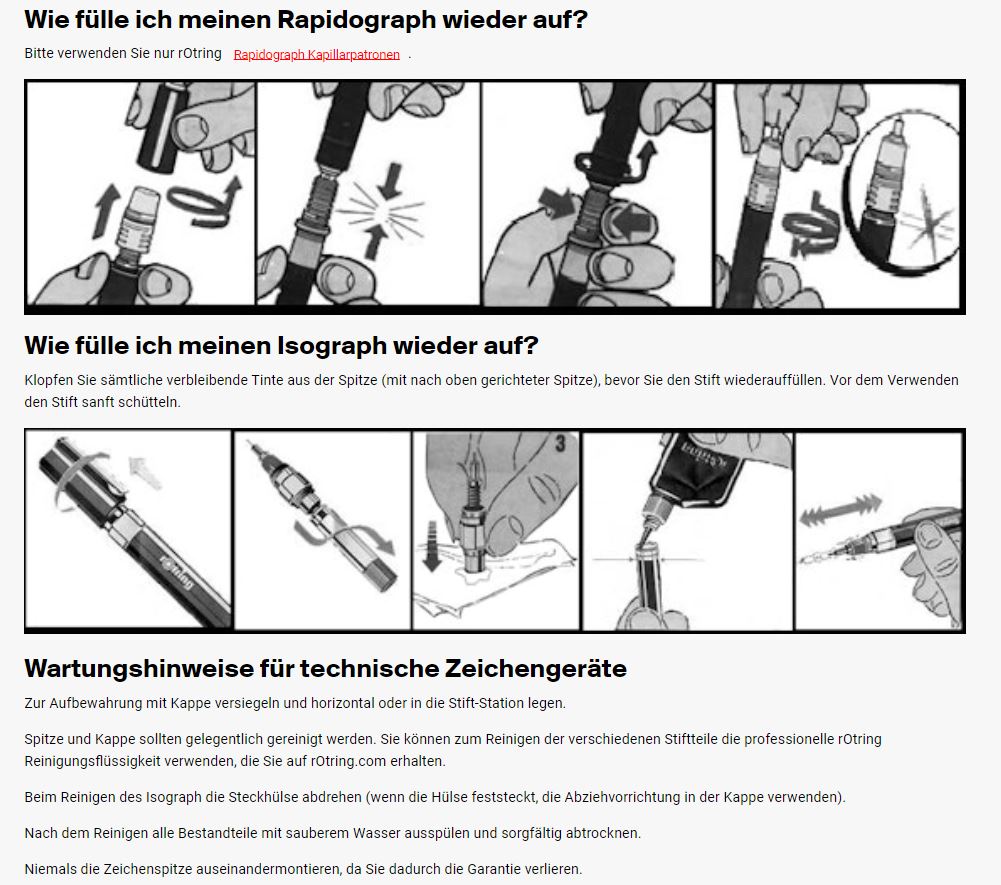 Rotring - Rapidograph Tuschefüller