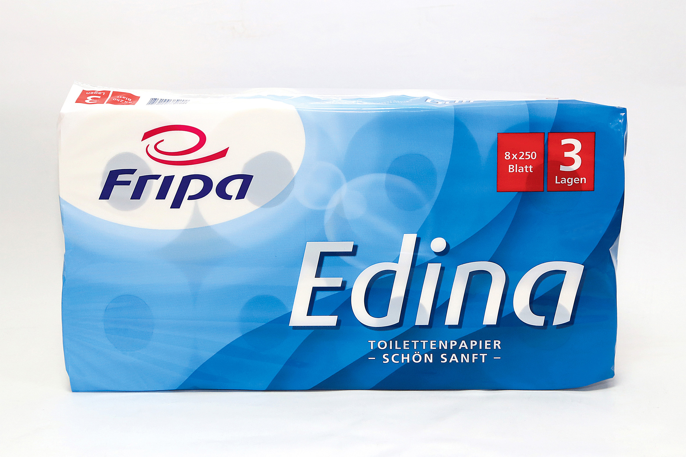 Fripa - Toilettenpapier Edina - Schön sanft - 3lagig, 8x250 Blatt