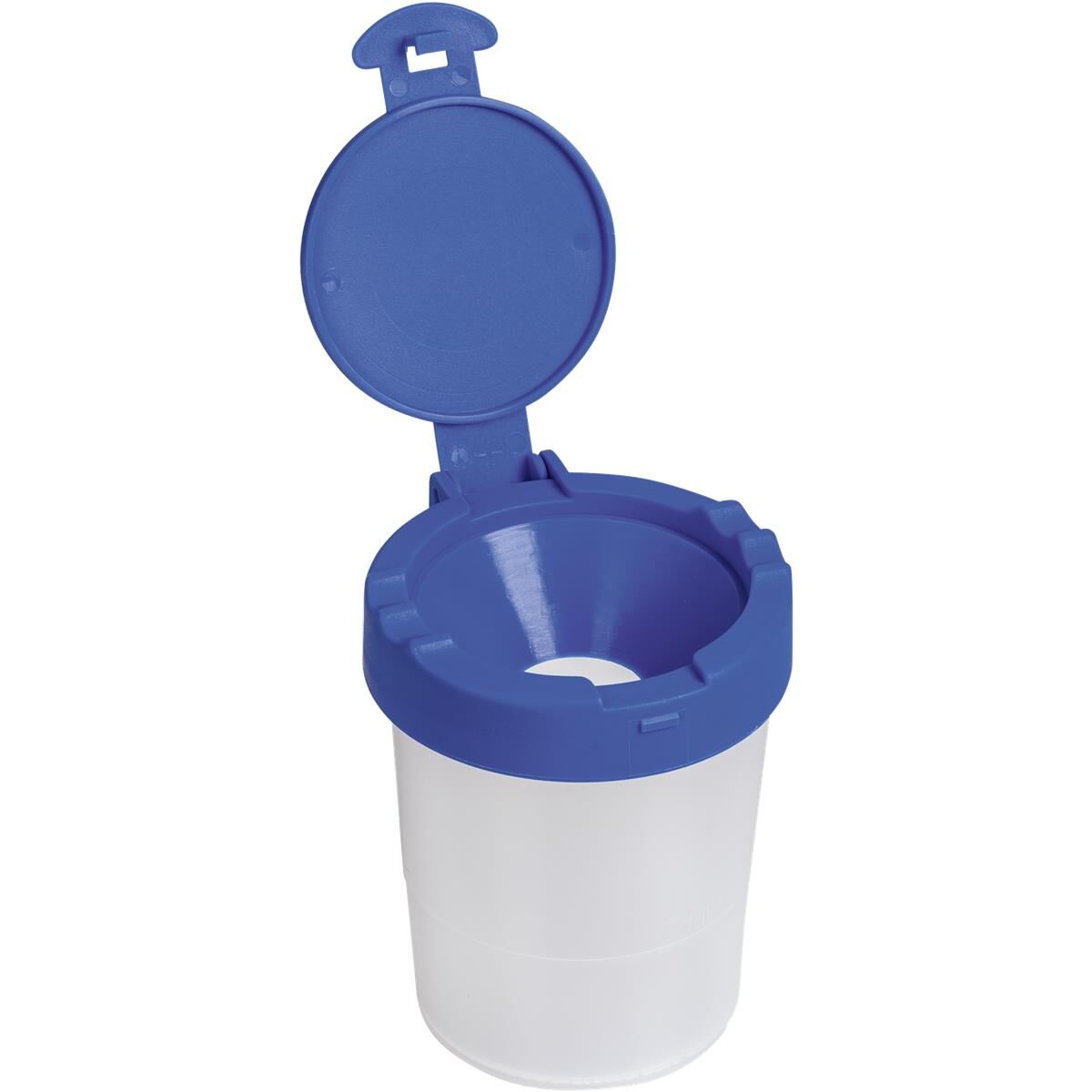 Brunnen -  Wasserbecher  m. Deckel - blau