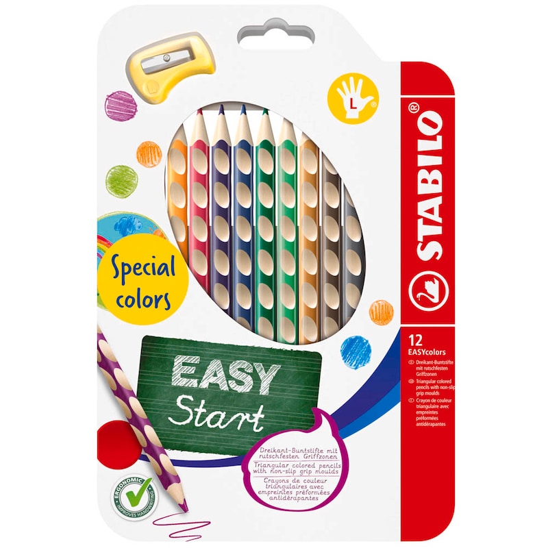 Stabilo - Farbstift  EASYcolor L 12er/Etui ergonomischer Farbstift