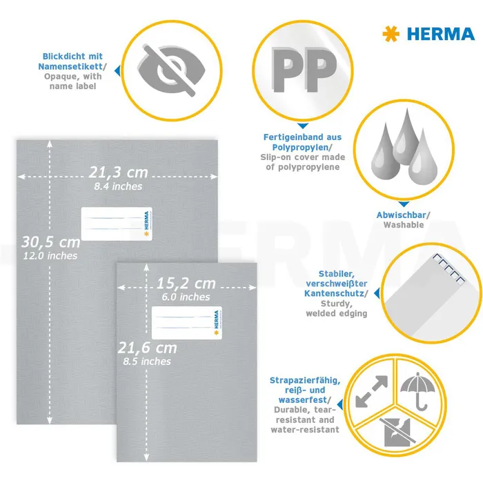 Herma -  Hefthülle - A5 - PP - Hellblau
