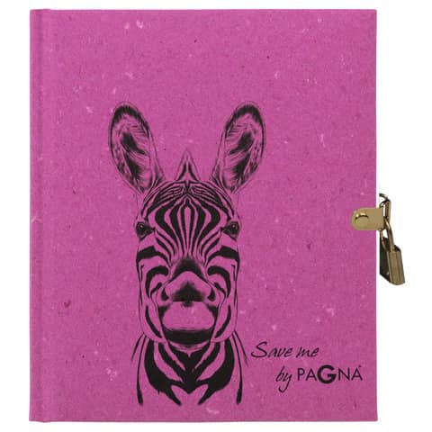 Pagna® - Tagebuch Save me - Zebra, 128 Seiten, blanko