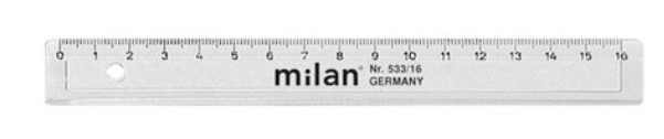 Milan - Lineal - transparent - 16cm