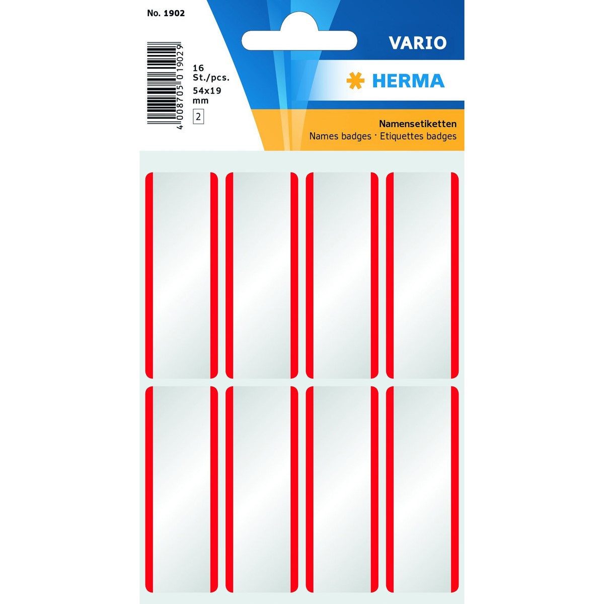 Herma - Namensetiketten selbstklebend - 2 Blatt / 16 Etiketten