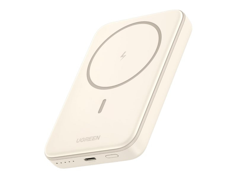 UGREEN - Magnetic Wireless Powerbank - USB-C Kabel - Beige - 10.000mAh