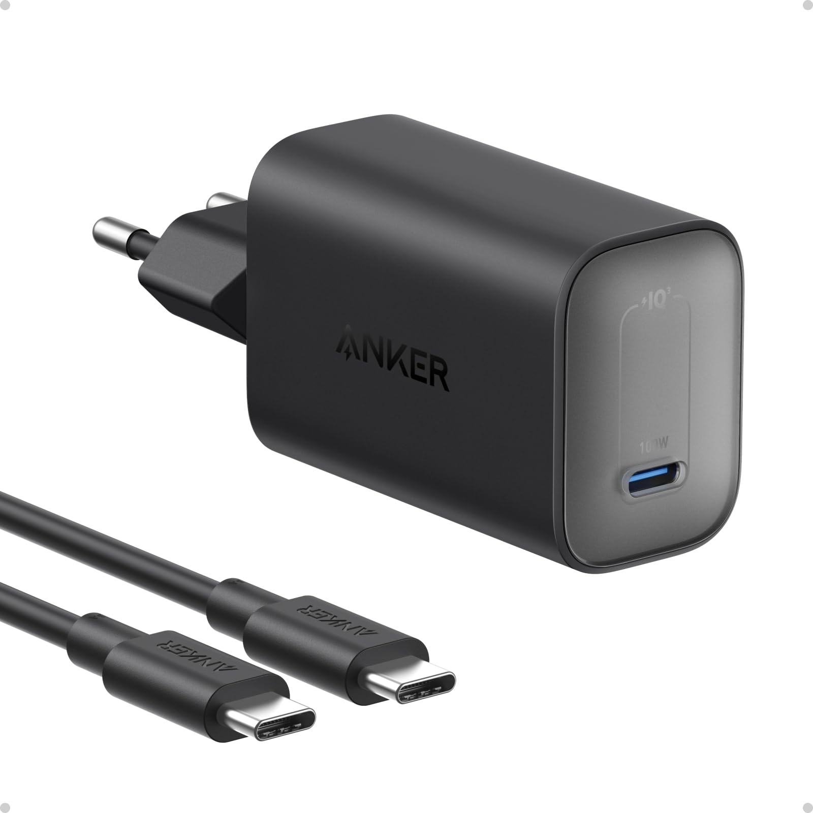 ANKER - Nano Charger - 100W GaN Ladegerät - USB-C inkl. 1,8m Kabel - Schwarz