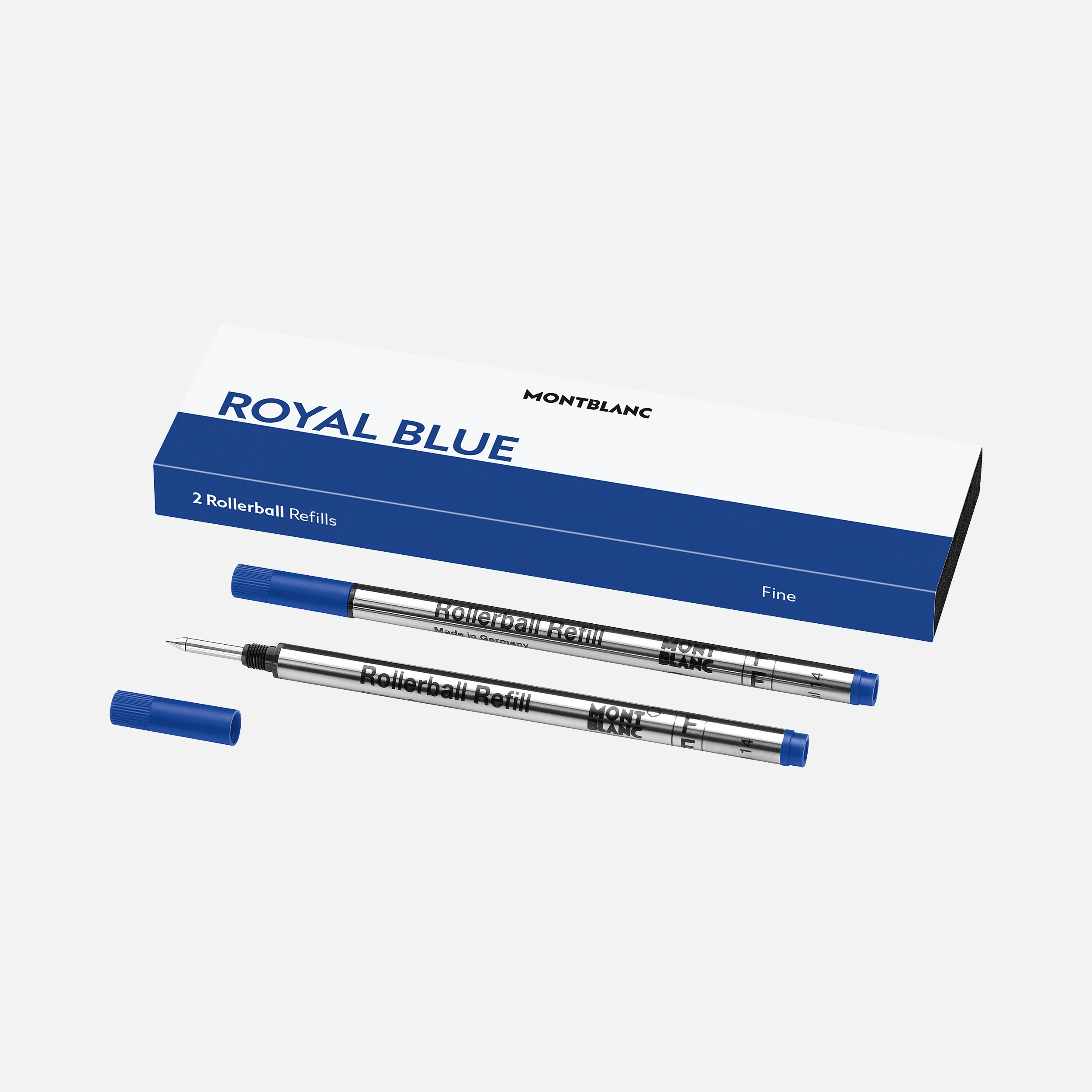 Montblanc - 2 Rollerball-Minen - Fein - Royal Blue