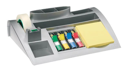 Post-It - Schreibtischorganizer bestückt - Silber
